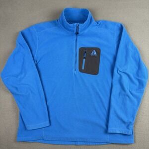 Eddie Bauer First Ascent Fleece Jacket Mens XL Blue Full Zip Coat Outdoor Hiking